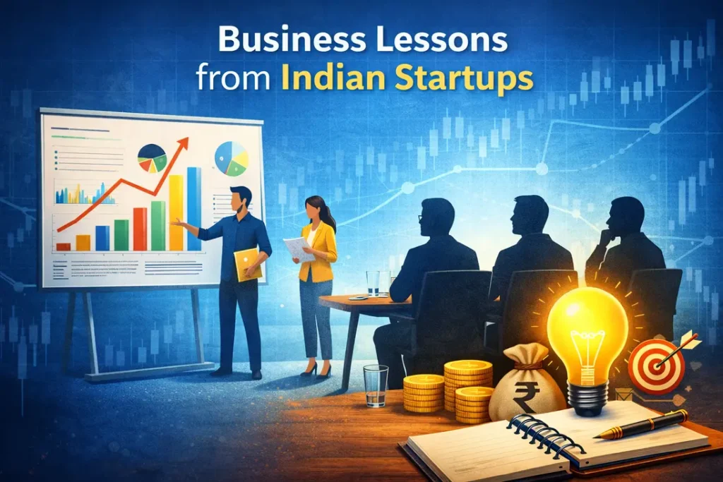 Business lessons from Indian startups explaining investor pitch fundamentals.